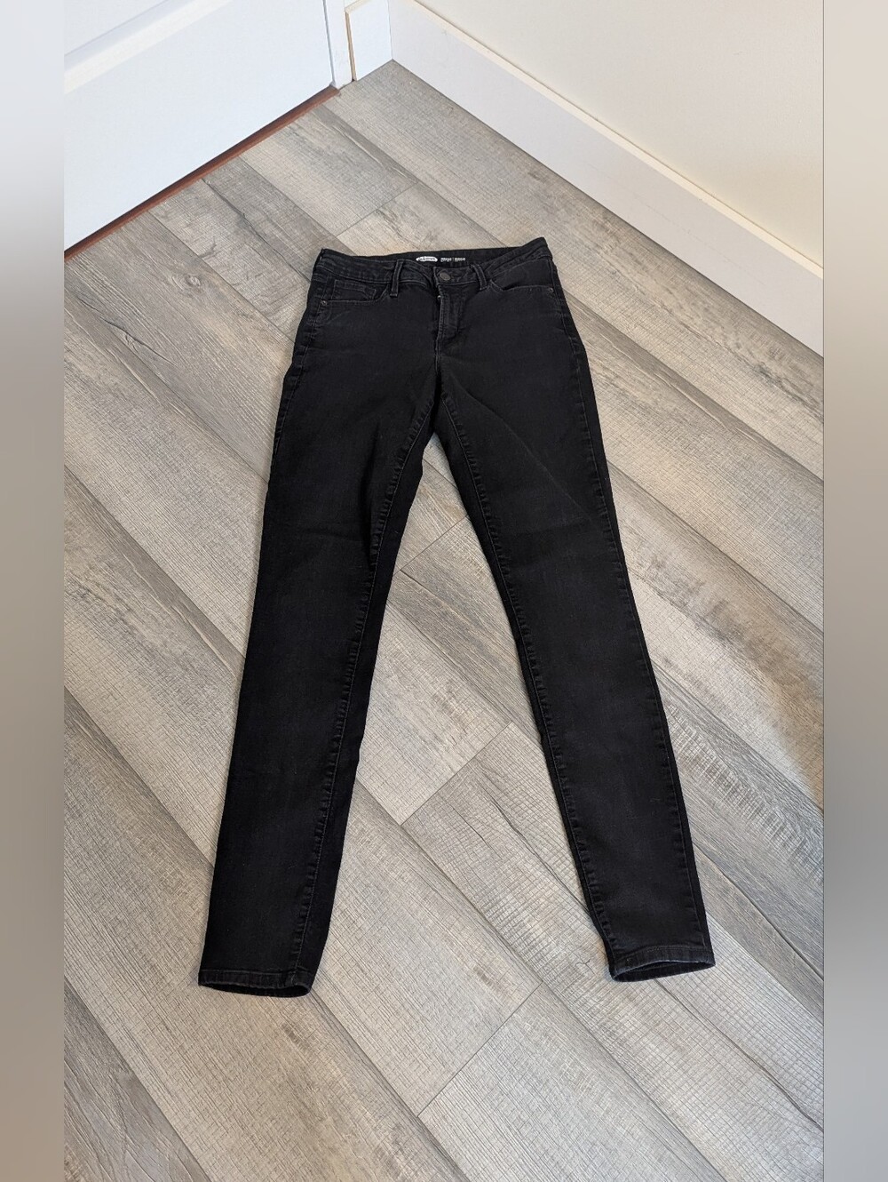 Old Navy Rockstar Super Skinny Black Jeans Size 8 Tall